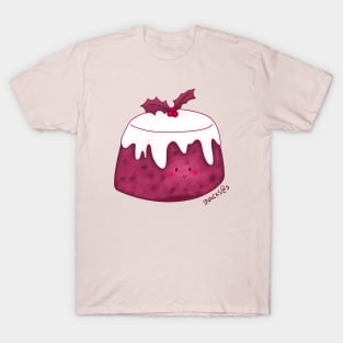 Christmas Pudding in PINK T-Shirt